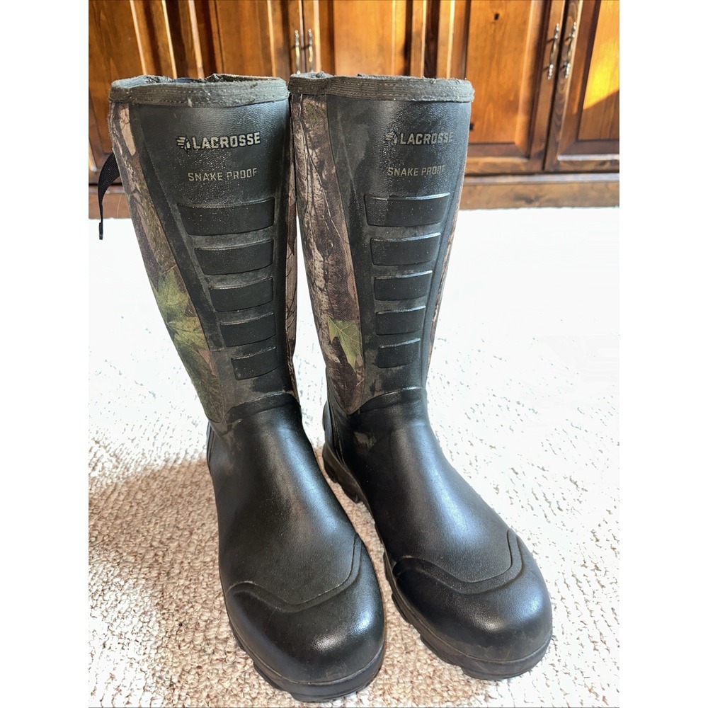 Mens Lacrosse 376121 4X Alpha Camo Snake‎ Boot 16" Size 14 - EUC